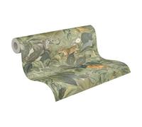 A.S. Création 387243 Papier peint intissé Motif jungle Vert/gris/marron 10,05 x 0,53 m Fabriqué en Allemagne