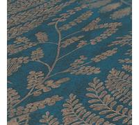 A.S. Création Papel Pintado - Papel Pintado Floral en Azul, Oro y Turquesa - Papel de Pared para Diferentes Habitaciones - Papel Pintado de Pared de 10,05 m x 0,53 m