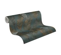 Livingwalls Travel Styles Papier peint non tissé Botanique Bleu et Vert Papier peint mural tropical pour différentes pièces 10,05 m x 0,53 m