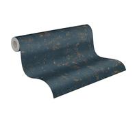 A.S. Création Papier peint Jade 395139 structuré bleu foncé doré 10,05 m x 0,53 m