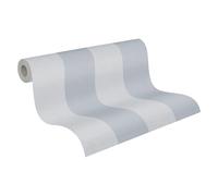 A.S. Création 397997-10,05 m x 0,53 m Papier peint intissé à rayures bleu gris - Papier peint pour salon - Fabriqué en Allemagne