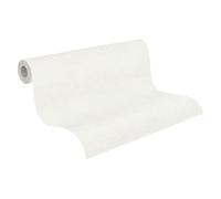 A.S. Création 790913 Papier peint non tissé à structure unie, couleur crème, blanc, 10,05 m x 0,53 m