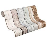 A.S. Création 855039 Papier Peint intissé, Marron, Bleu, 10,05m x 0,53m