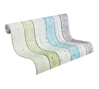 A.S. Création 855077 Papier Peint intissé, Bleu, Vert, 10.05 m x 0.53 m