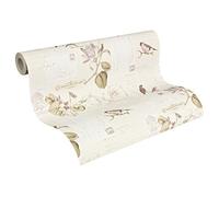 A.S. Creation 95948-1 Papier peint Motif oiseaux Crème/marron/vert 10,05 x 0,53 m