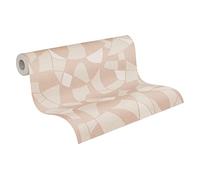A.S. Création Antigua 390932 Papier peint géométrique non tissé Beige Crème 10,05 m x 0,53 m Fabriqué en Allemagne