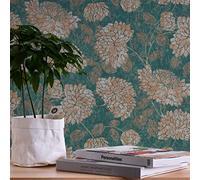 A.S. Création Attractive 2 390254 Papier peint intissé Motif floral Vert doré 10,05 m x 0,53 m Fabriqué en Allemagne