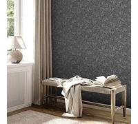 A.S. Création Attractive 2 390284 Papier peint intissé Motif floral Noir/gris 10,05 x 0,53 m Fabriqué en Allemagne