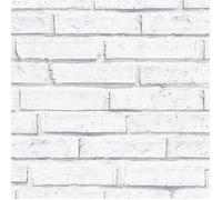 A.S. Création Authentic Walls Papier peint 10,05x 0,53m Effet Pierre Rouge 301691, blanc, 301692