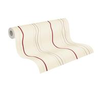 A.S. Création Avenzio 958731 95873-1 Papier peint à rayures Crème/rouge/beige 10,05 x 0,53 m