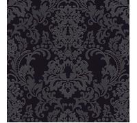A.S. Creation Black is Beautiful 361663 Papier Peint Intissé Baroque 10.05 x 0.53 m Noir