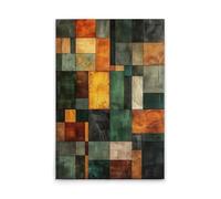 A.S. Création Bloc Art DD133345 Impression sur toile Motif échecs Vert/jaune 80 x 120 cm