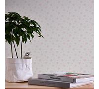 A.S. Création Blümchen Maison Charme 390673 Papier peint intissé Motif floral Gris clair Rouge Blanc 10,05 m x 0,53 m Fabriqué en Allemagne