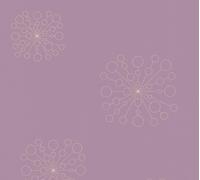 A.S. Création Blumentapete Scandinavian graphic Tapete Vliestapete violet gold 10,05 m x 0,53 m