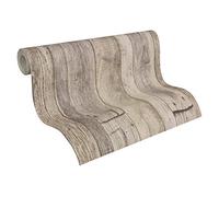 A.S. Création Bois Elements Papier Peint intissé 10.05 m x 0.53 m Beige Noir Crème Fabriqué en Allemagne 959312 95931-2