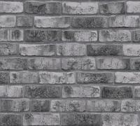 Livingwalls Papier peint A.S. Création Bricks & Stones 388124 – Brique Gris anthracite 10,05x0,53 m