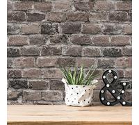A.S. Création Bricks & Stones 388143 Papier peint intissé Motif briques Gris Marron 10,05 m x 0,53 m Fabriqué en Allemagne 10,05 m x 0,53 m