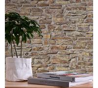 A.S. Création Bricks & Stones 388151 Papier peint intissé Motif pierres naturelles Beige jaune 10,05 x 0,53 m