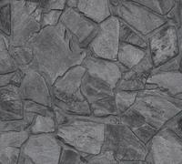 Livingwalls Papier peint intissé Bricks&Stones 389367 Pierre Noir Anthracite 10,05x0,53m