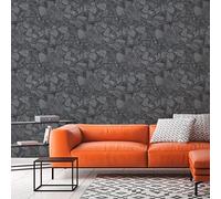 A.S. Création Bricks & Stones 389367 Papier peint intissé Aspect pierre Noir Anthracite - 10,05m x 0,53m - Fabriqué en Allemagne