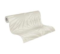 A.S. Création Casual Living 393381 Papier peint intissé Motif feuilles de palmier Crème Gris clair 10,05 m x 0,53 m Fabriqué en Allemagne