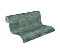 A.S. Création Casual Living 393401 Papier peint intissé Motif floral Vert doré 10,05 m x 0,53 m Fabriqué en Allemagne
