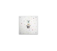 A.S. Création DD129386 Impression sur toile pour chambre d'enfant Motif cirque Lapin magique Multicolore Bleu 40 x 40 cm