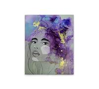 A.S. Création DD131869 Impression sur toile Motif femme aquarelle Multicolore Vert 40 x 50 cm