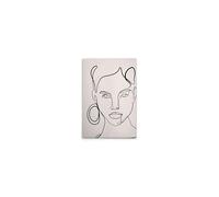 A.S. Création DD132454 Impression sur toile Motif visage Oneliner Crème Noir 40 x 60 cm