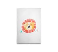 A.S. Création DD132518 Impression sur toile pour chambre d'enfant Motif lion aquarelle Blanc/jaune 60 x 90 cm