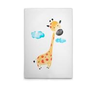 A.S. Création DD132524 Impression sur toile pour chambre d'enfant Motif girafe aquarelle Blanc/jaune 80 x 120 cm