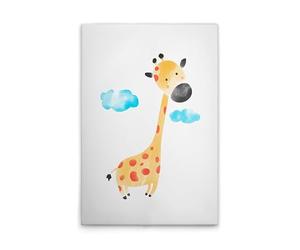 A.S. Création DD132524 Impression sur toile pour chambre d'enfant Motif girafe aquarelle Blanc/jaune 80 x 120 cm
