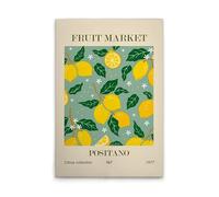 A.S. Création DD132834 Impression sur toile au style rétro Motif citrons Beige Jaune 80 x 120 cm