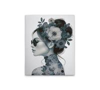 A.S. Création DD132894 Flowergirl Tableau mural en bleu, gris, 40 x 50 cm