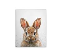 A.S. Création DD133002 Impression sur toile pour chambre d'enfant Motif bébé lapin Blanc/marron 40 x 50 cm