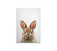 A.S. Création DD133006 Impression sur toile pour chambre d'enfant Motif bébé lapin Blanc/marron 60 x 90 cm