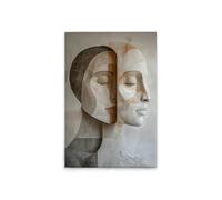 A.S. Création DD133134 Impression sur toile moderne Motif visages Beige Gris 60 x 90 cm