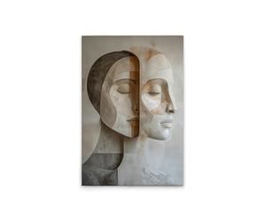 A.S. Création DD133134 Impression sur toile moderne Motif visages Beige Gris 60 x 90 cm