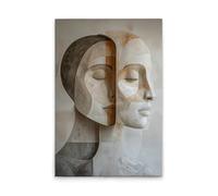 A.S. Création DD133135 Impression sur toile Motif visages et formes modernes Beige Gris 80 x 120 cm