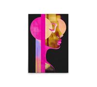 A.S. Création DD133169 Impression sur toile Motif femme avec formes Noir/rose 60 x 90 cm