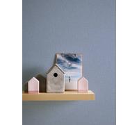 Livingwalls Papier peint intissé Famous Garden 393534 uni Bleu 10,05 m x 0,53 m