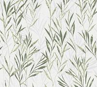 A.S. Création 367123 36712-3 Flavour Papier peint intissé Motif floral Vert/blanc 10,05 m x 0,53 m