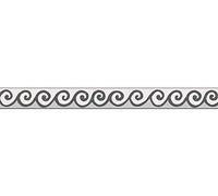 Livingwalls Frise murale autocollante Stick Ups 2 noir/blanc 5,00 m x 0,05 m 303461