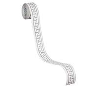 A.S. Création Frise murale autocollant Stick Ups grisaille métallisé blanc 5,00 m x 0,04 m 281319