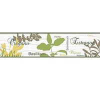 A.S. Création Frise murale autocollant Stick Ups jaune vert blanc 5,00 m x 0,13 m 900111