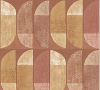 A.S. Création geometrische Tapete Geo Nordic Vliestapete orange gelb creme 10,05 m x 0,53 m