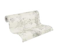 A.S. Création History of Art 2 Papier peint intissé floral 10,05 m x 0,53 m - gris, blanc, métallique - Papier peint animaux pour salon chambre à coucher - 790437