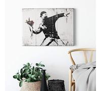 A.S. Création Impression sur toile d'artiste - Impression d'art sur châssis Noir/gris 70 x 50 cm Format paysage