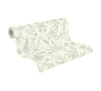 Livingwalls Jette Joop papier peint intissé papier peint fleuri 10,05 m x 0,53 m vert métallisé blanc 373635 37363-5