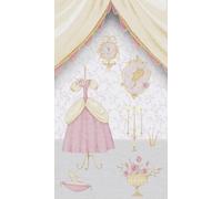 A.S. Création Kinderzimmer-Tapete Lilly & Luis - Strapazierfähige Vliestapete in Prinzessin-Optik - 8,80 m x 0,53 m - Creme, Grau, Rosa - Made in Germany - 770661